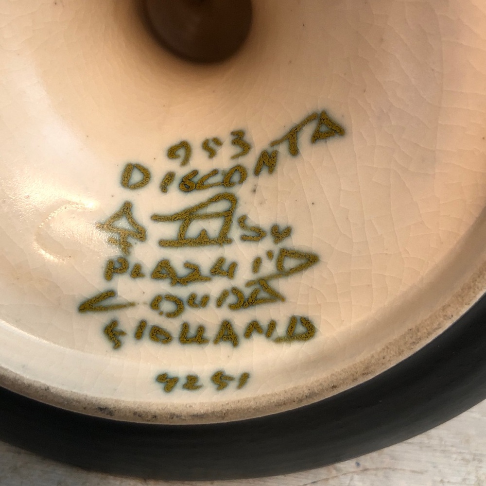 Vintage Gouda Holland Plaziud Ceramic Candle Holder, Handmade - Picture 4 of 7
